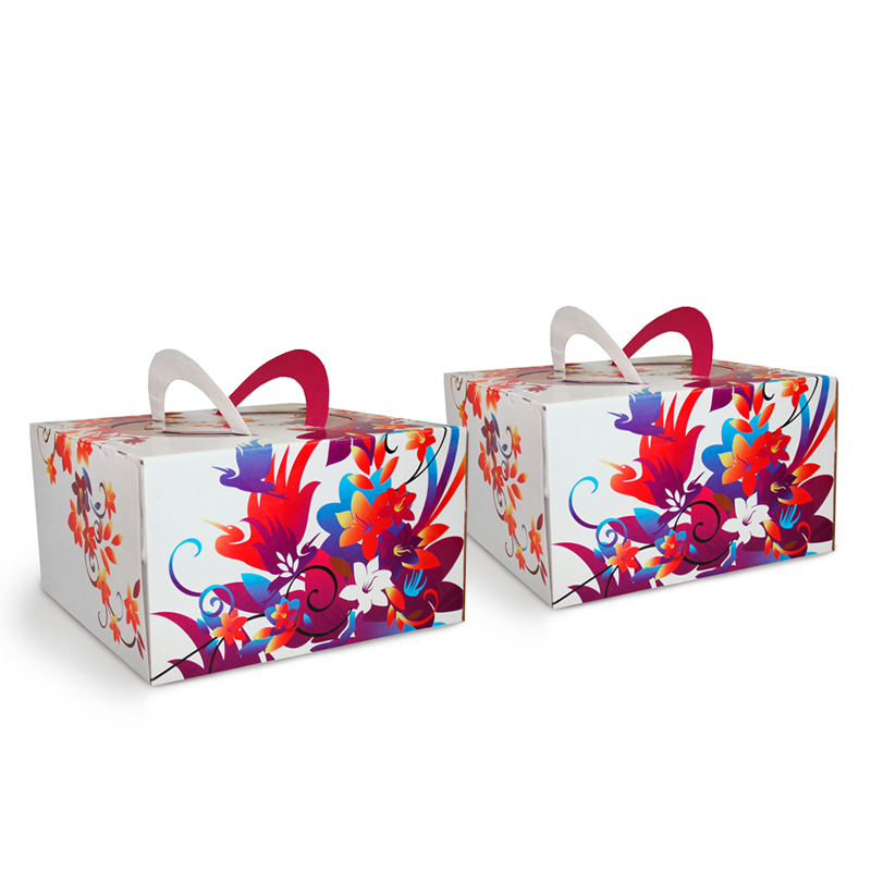 товар Коробка для торта, 350*350*200 мм, Весенняя BK389