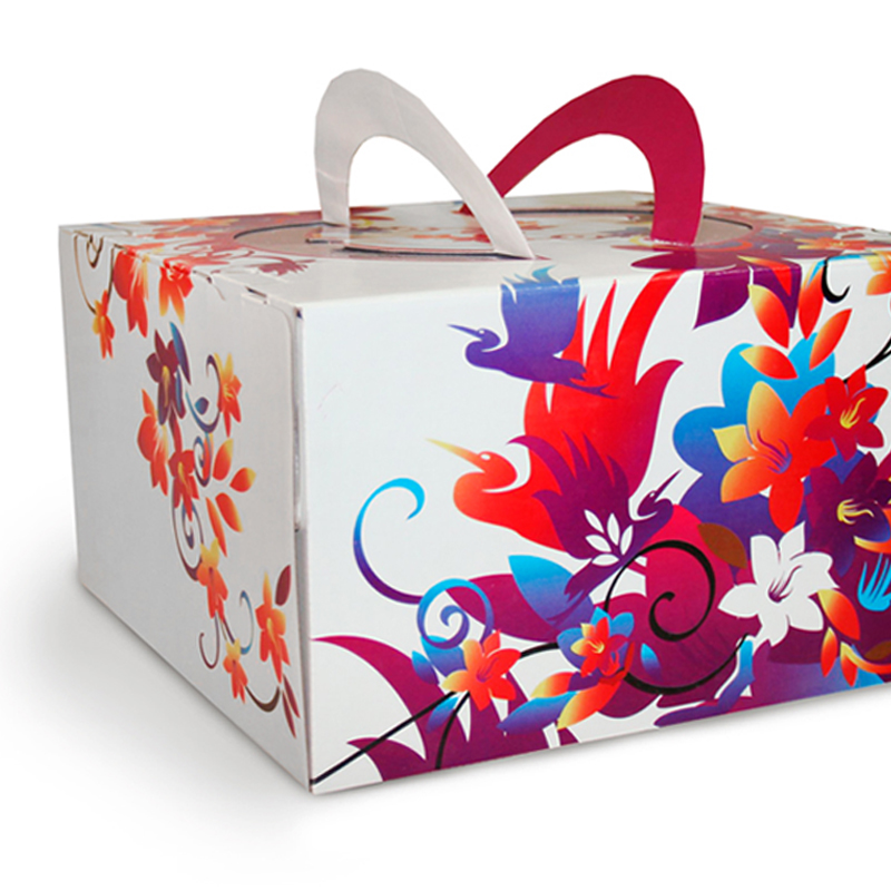 товар Коробка для торта, 350*350*200 мм, Весенняя BK389