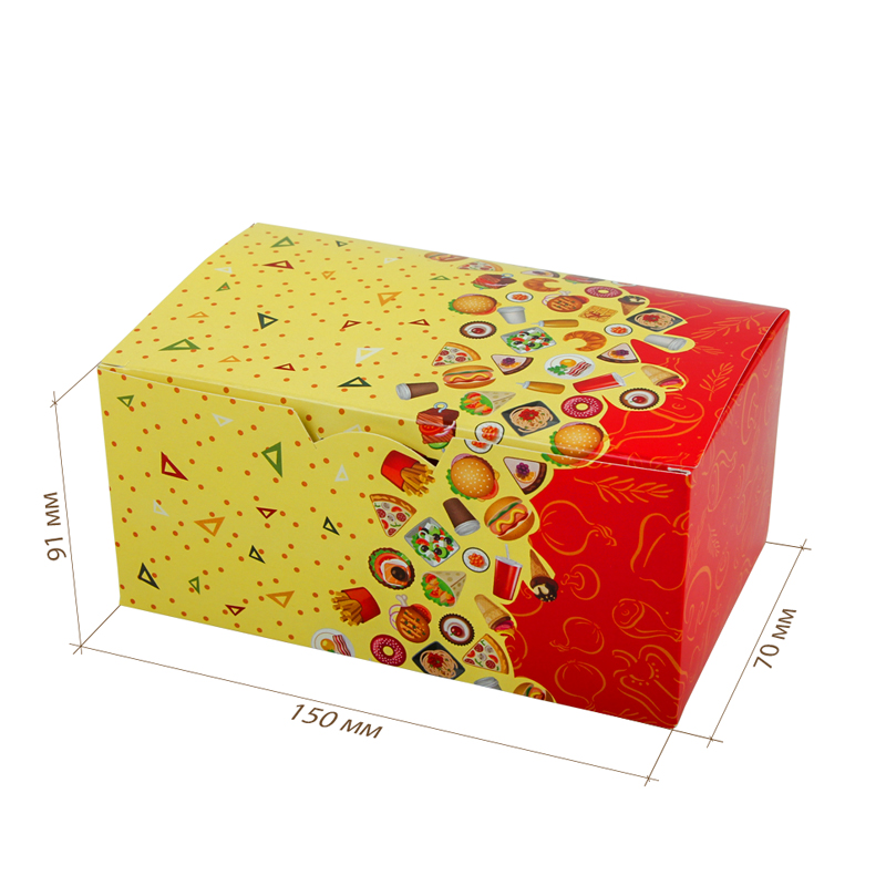 товар Упаковка для куриных крыльев и наггетсов, 150*91*70 мм, большая Рог изобилия BK374