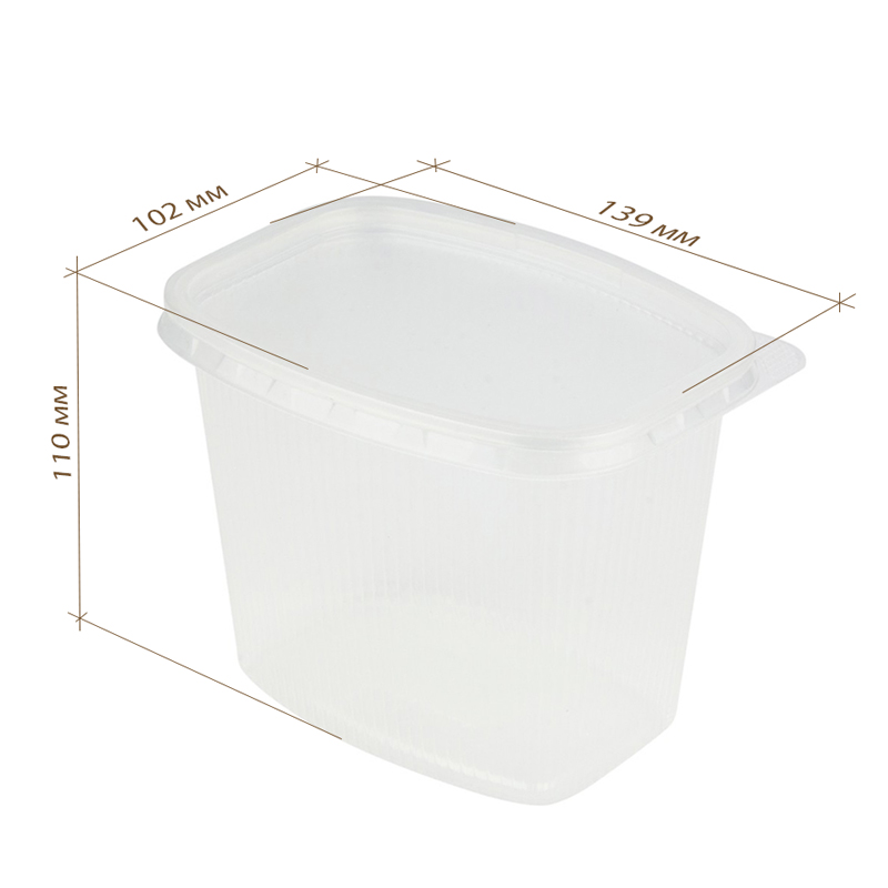 товар Контейнер PP, прозрачный, 139*102*110 мм, 1000 мл, серия K-139 V4-0006