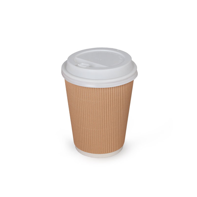 товар Бумажный гофрированный стакан, крафт, 350 мл (макс. 400 мл) STG135Kr