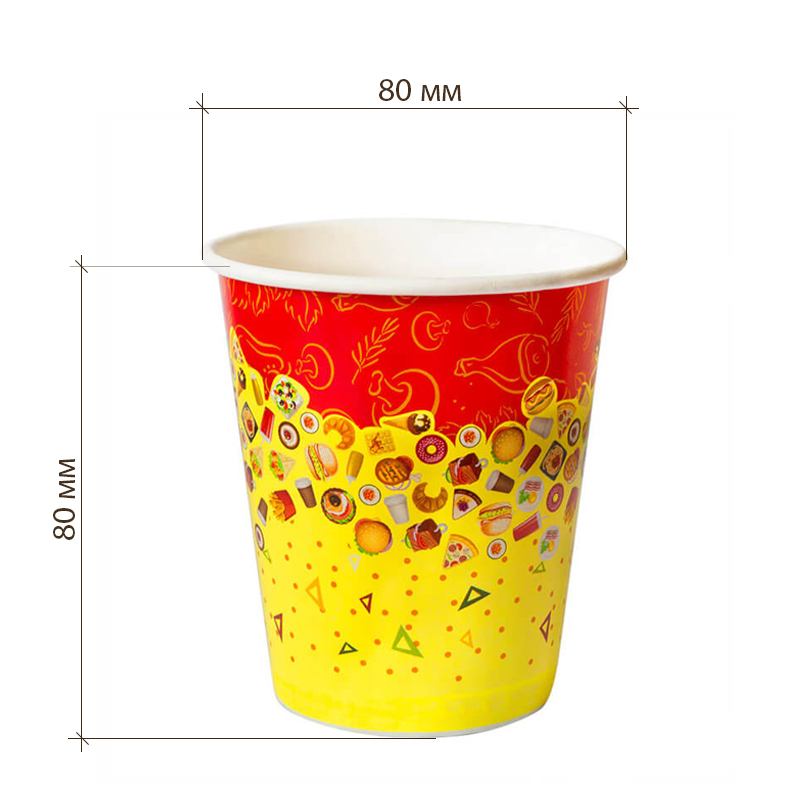 товар Стакан однослойный бумажный 165 мл Рог изобилия STB044ra