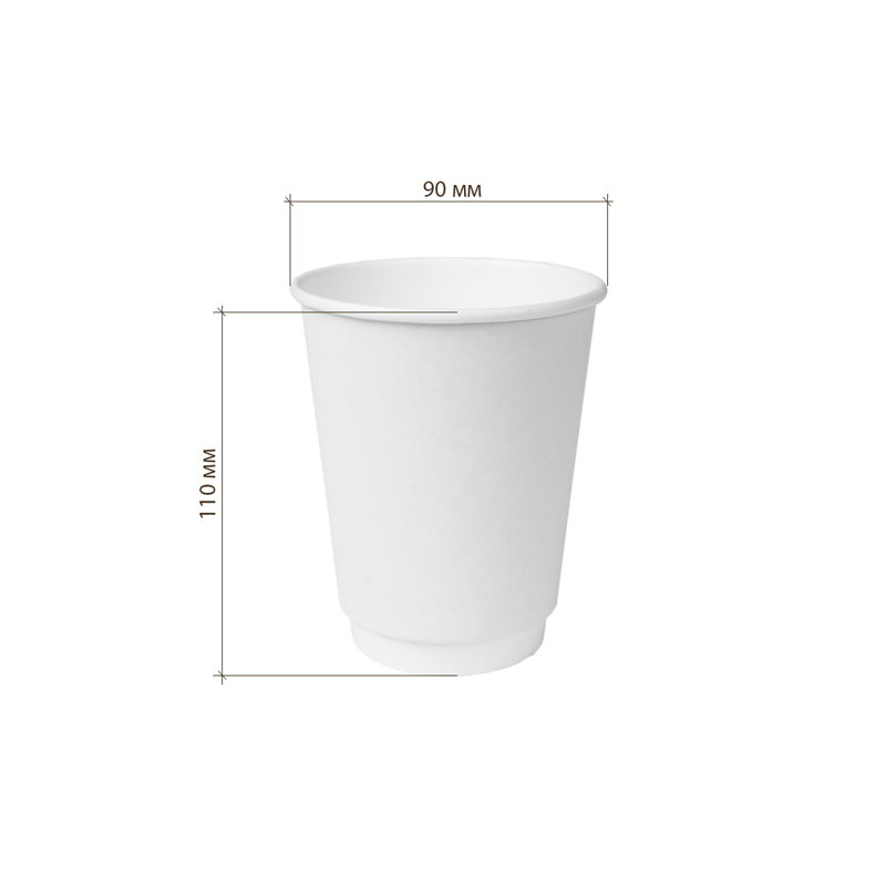товар Бумажный стакан двухслойный белый 350 мл STDW036