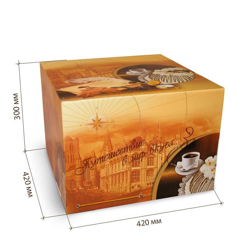 товар Крышка для торта, 420*420*300 мм, Путешествие BK390K