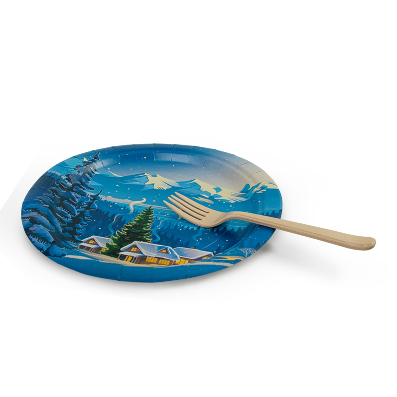 товар Тарелка бумажная 230 мм "Зимний пейзаж" BP013Zp
