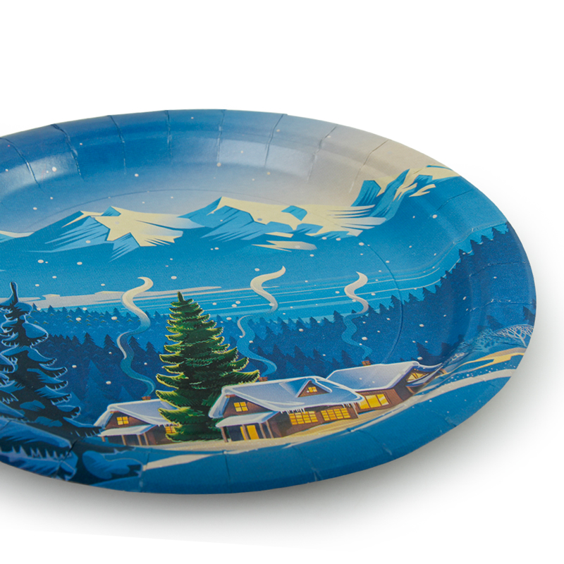товар Тарелка бумажная 230 мм "Зимний пейзаж" BP013Zp