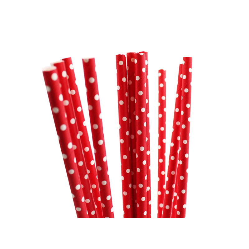 товар Бумажные трубочки "Клубника", 195*6 мм, 25 шт. TB034