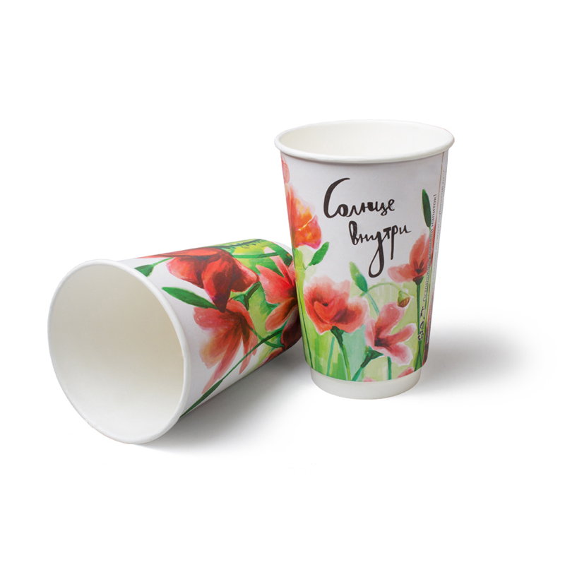 товар Бумажный двухслойный стакан "Солнце внутри", 430 мл (макс. 490 мл) STD0457