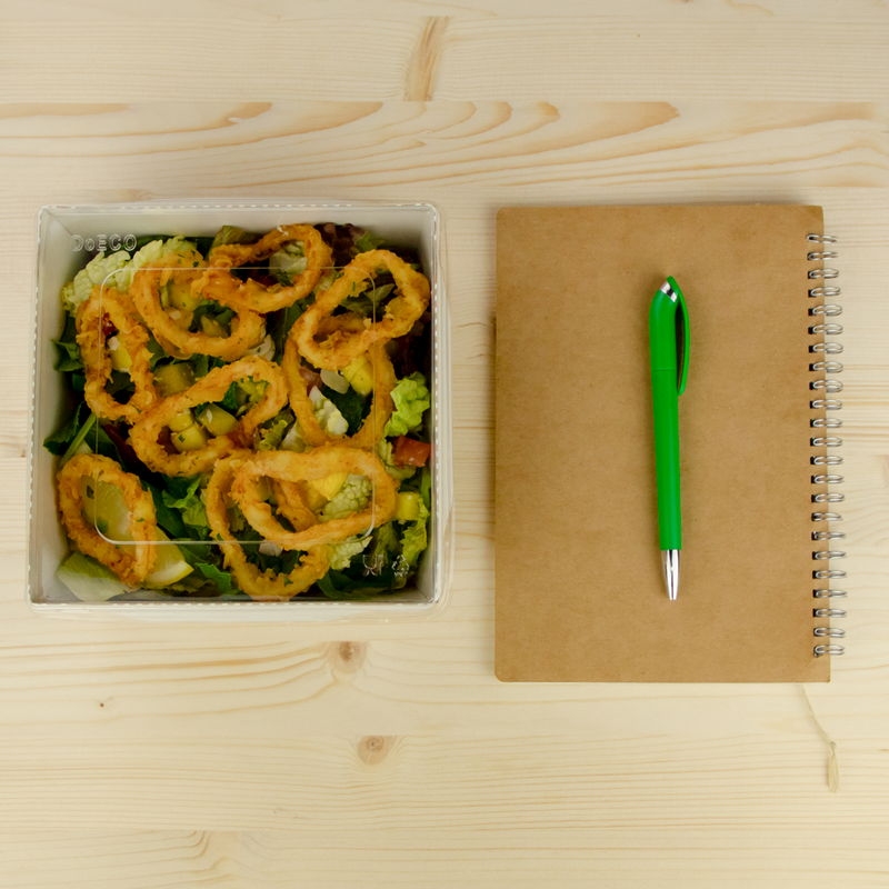 товар Контейнер бумажный с крышкой, 1200мл, 167*167*62 мм, крафт BK056