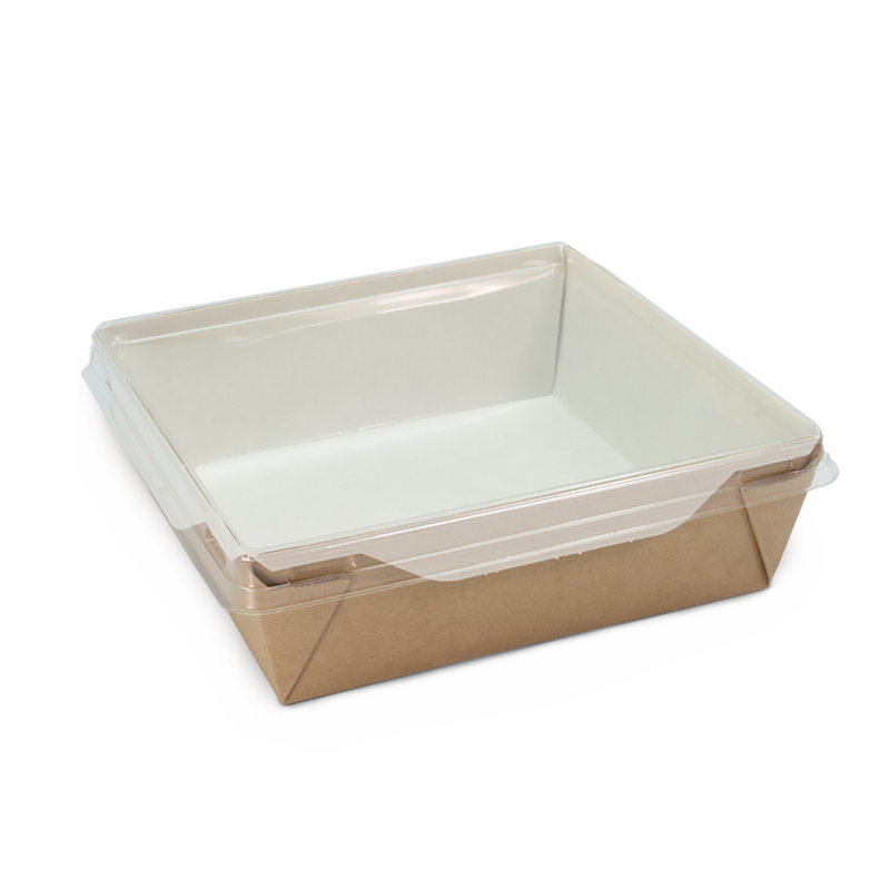 товар Контейнер бумажный с крышкой, 1200мл, 167*167*62 мм, крафт BK056