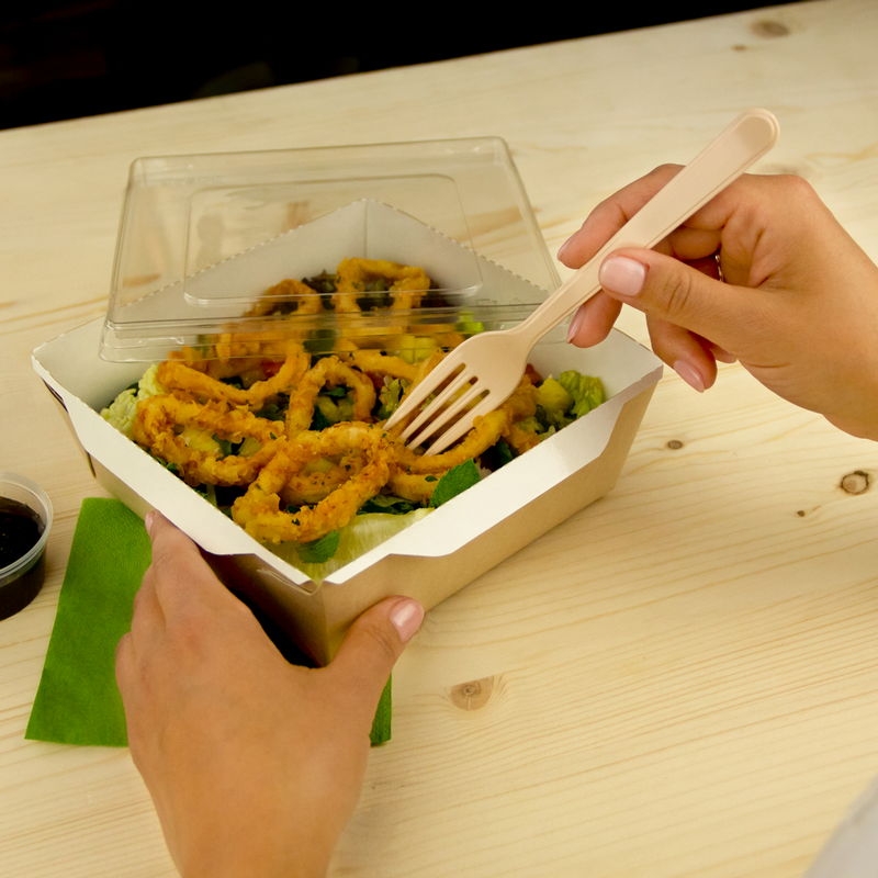 товар Контейнер бумажный с крышкой, 1200мл, 167*167*62 мм, крафт BK056