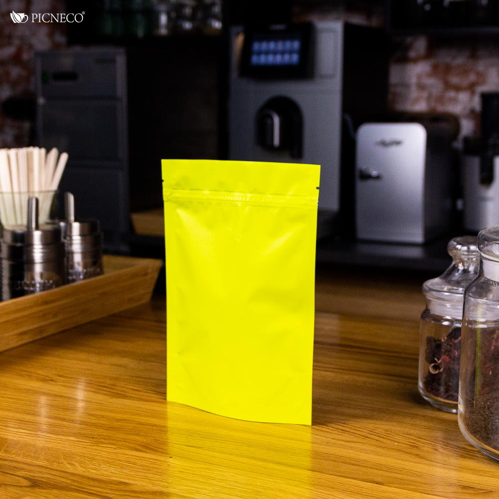 товар Крафт пакет дой пак зип лок металлизированный лаймовый матовый 135*40*200 мм ZL135Lm