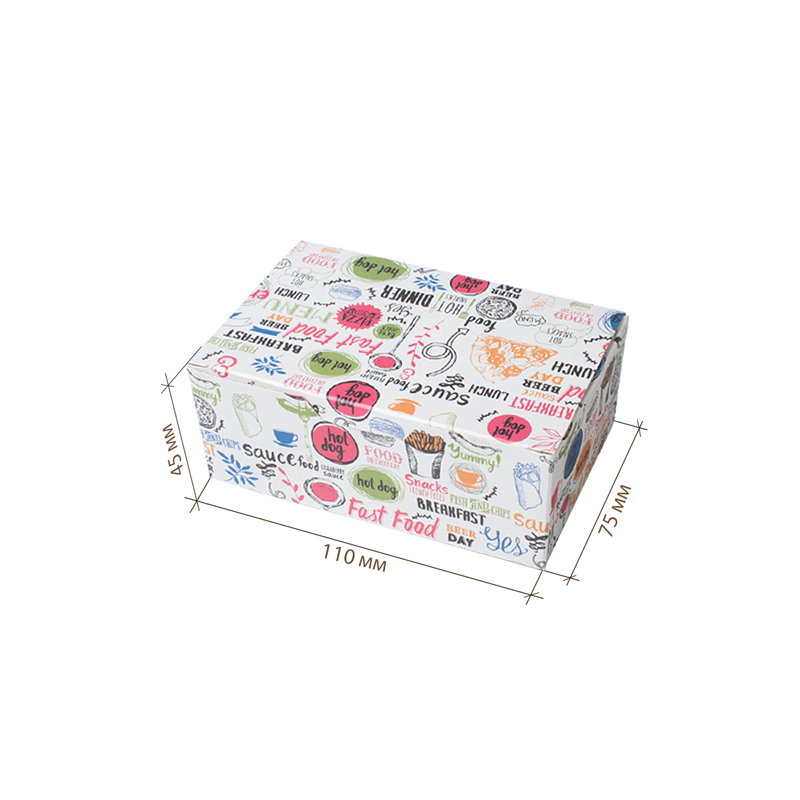 товар Упаковка для фастфуда, малая, с рисунком BK007D