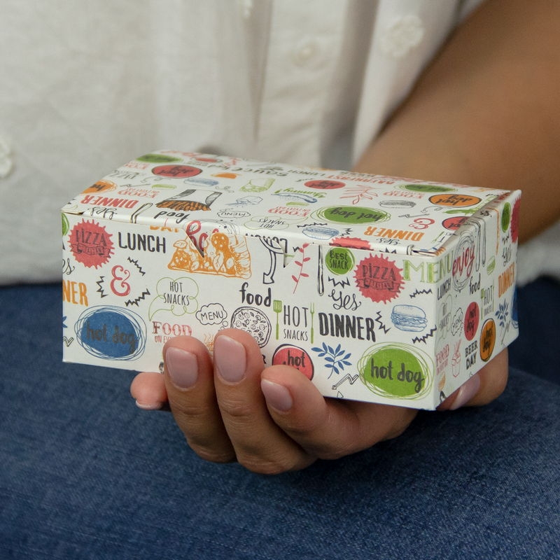 товар Упаковка для фастфуда, малая, с рисунком BK007D