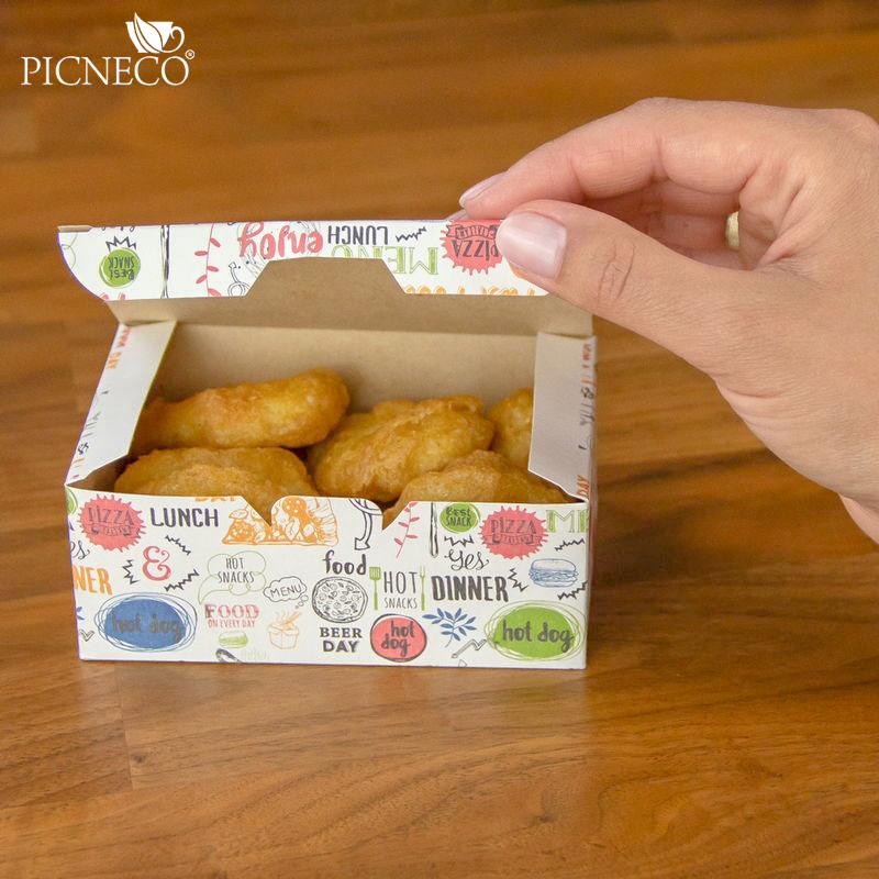 товар Упаковка для фастфуда, малая, с рисунком BK007D