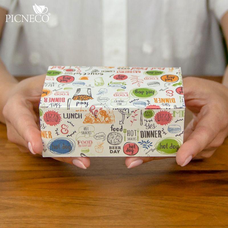 товар Упаковка для фастфуда, малая, с рисунком BK007D