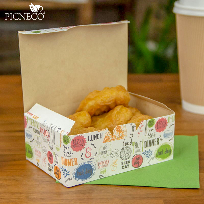 товар Упаковка для фастфуда, малая, с рисунком BK007D