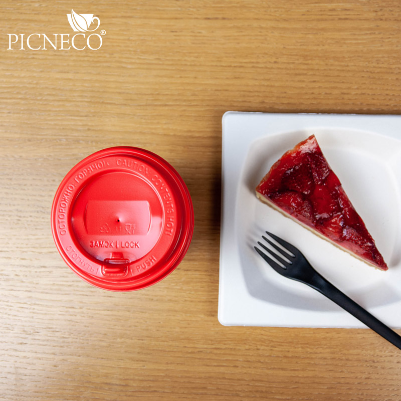 товар Крышка для бумажного стакана с откидным питейником, 90 мм, красная KRR190