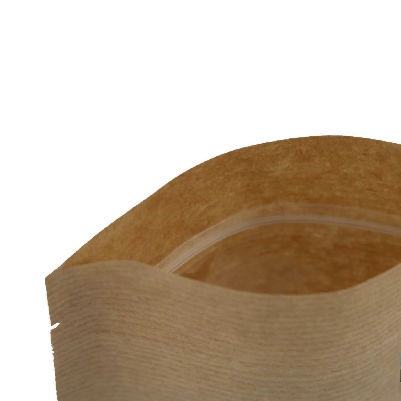 товар Дой-пак пакет, с окном 70мм,110*185 мм, полосатый крафт ZIP1203