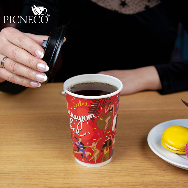 товар Бумажный двухслойный стакан 450 мл "Танцуют все" STD0461