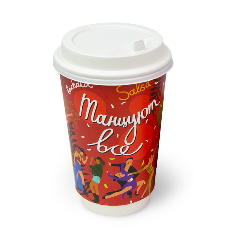товар Бумажный двухслойный стакан 450 мл "Танцуют все" STD0461