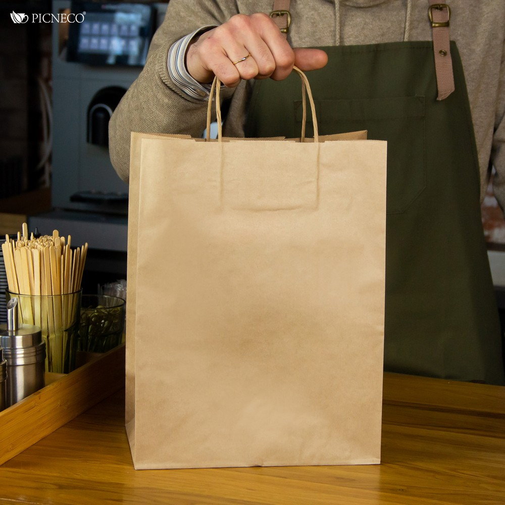 товар Крафт пакет с кручеными ручками, 320*180*430, 70 г/м2 KPK332