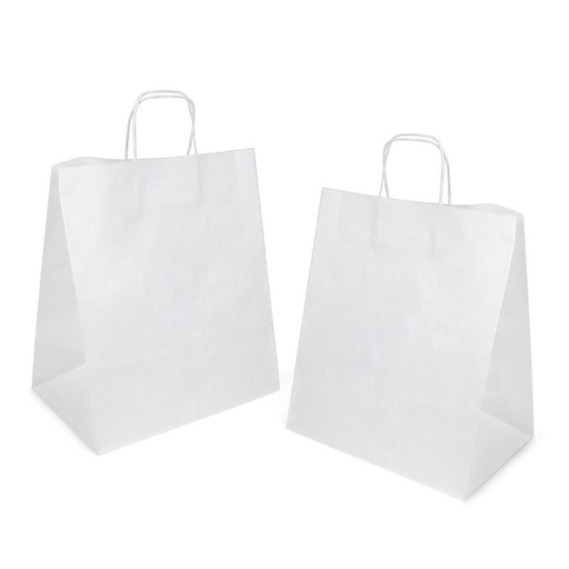 товар Пакет белый крафт с кручеными ручками 320*200*370, 90 BPK137