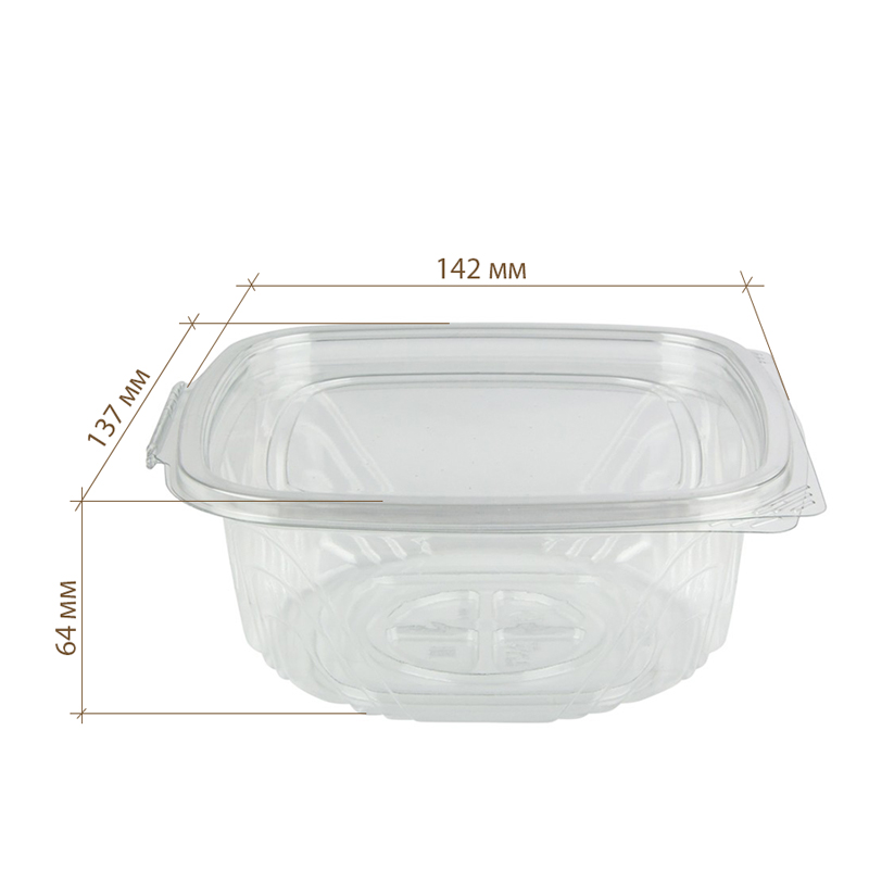 товар Контейнер c крышкой ПЭТ, 137*142*60 мм, 500 мл, СпК-135 PK13550