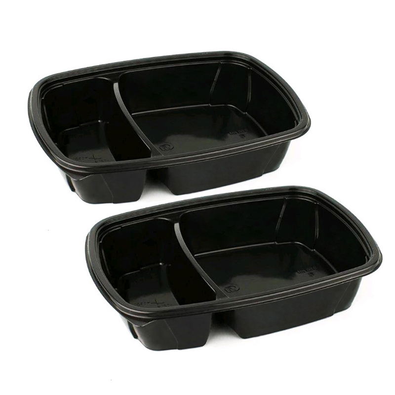 товар Контейнер 2-х секционный РР, черный, 230*170*50 мм, 650+300 мл, серия К-230 PLB2302