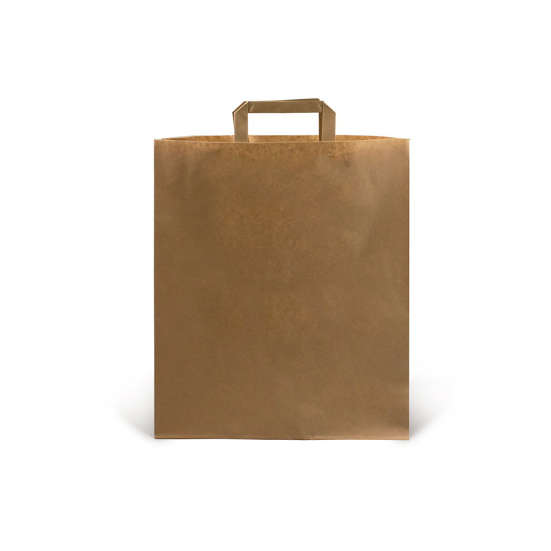 товар Крафт пакет с плоскими ручками, 330*180*370 мм KPP033