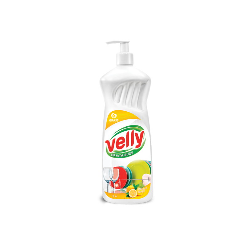 Средство для мытья посуды Velly лимон (флакон 1000 мл)