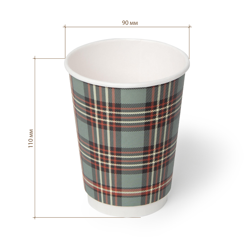 товар Стакан Шотландка, двухслойный, 350 мл (макс. 400 мл) STD325Sh