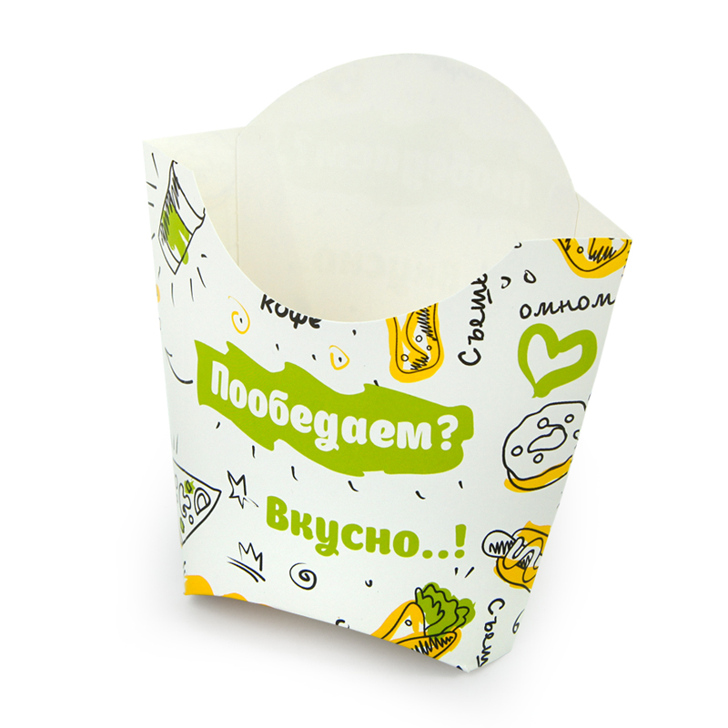товар Упаковка для картофеля фри, 45*90*133 мм, 120 гр FOODкорт BK367