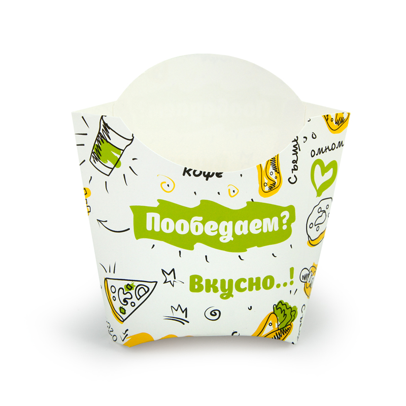 товар Упаковка для картофеля фри, 45*90*133 мм, 120 гр FOODкорт BK367