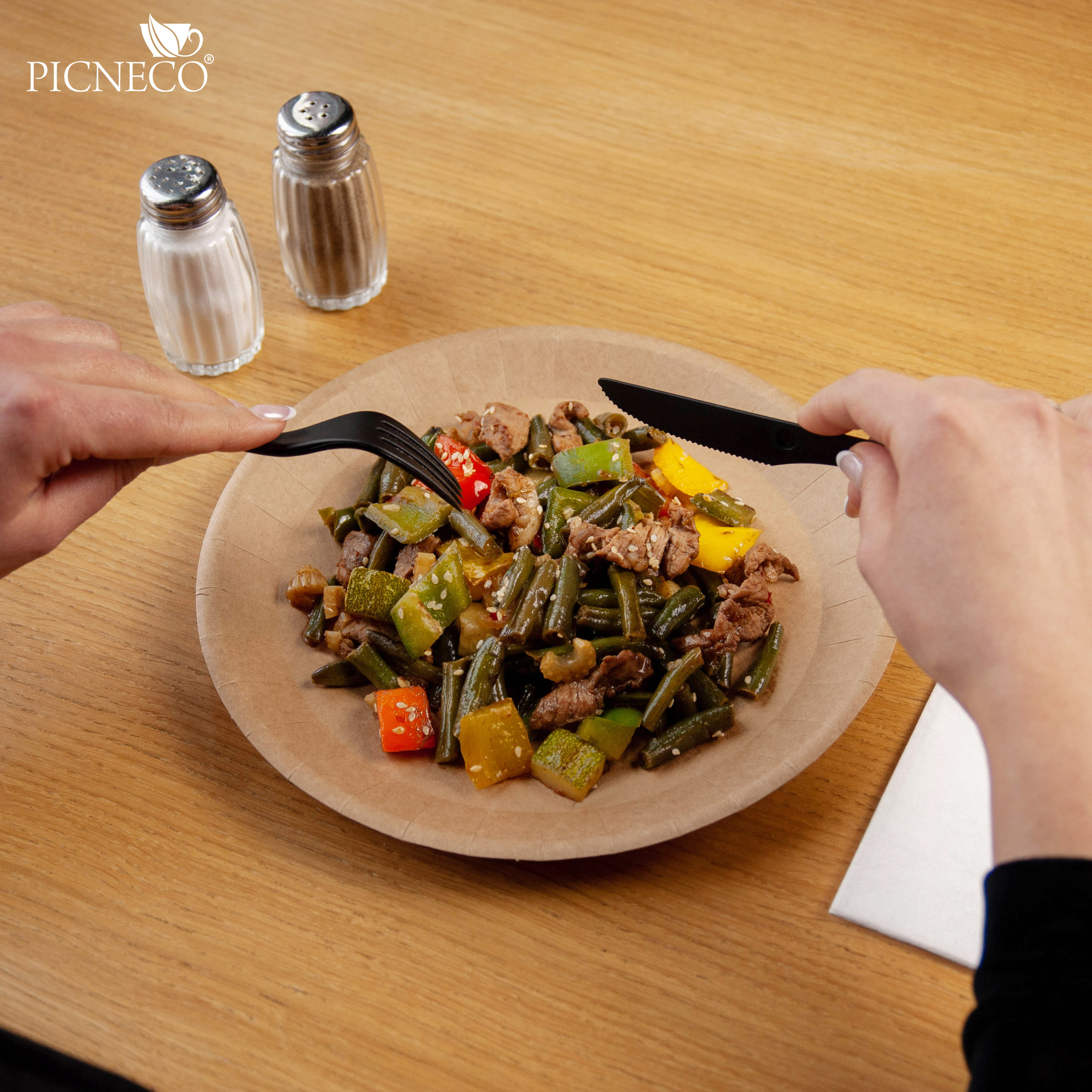 товар Одноразовая бумажная тарелка крафт 230 мм BP023kr