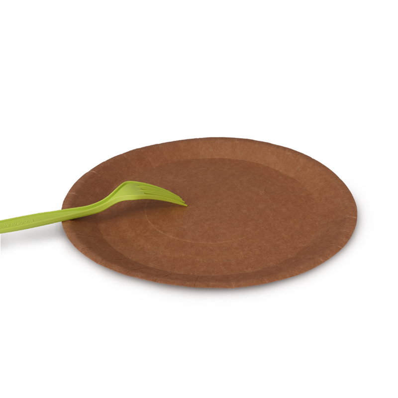 товар Одноразовая бумажная тарелка крафт 230 мм BP023kr