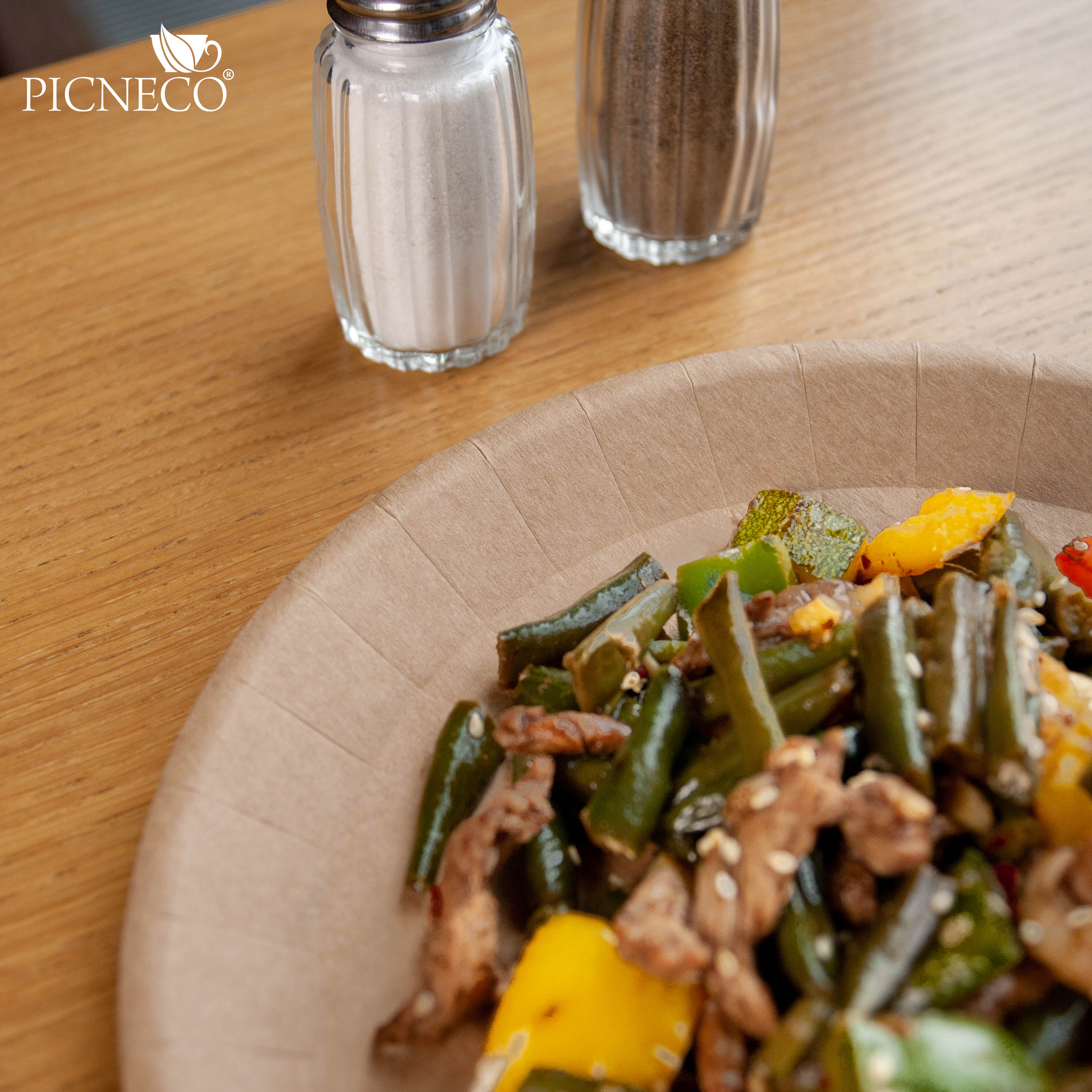 товар Одноразовая бумажная тарелка крафт 230 мм BP023kr