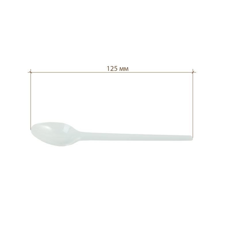 товар Ложка чайная эконом 125 мм, белая SPP604W