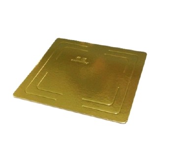 Подложка для торта усиленная прямоугольная золото, 400*300*2,5 мм