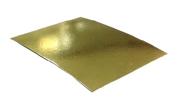 Подложка для торта усиленная прямоугольная золото-жемчуг, 370*280*1,5 мм
