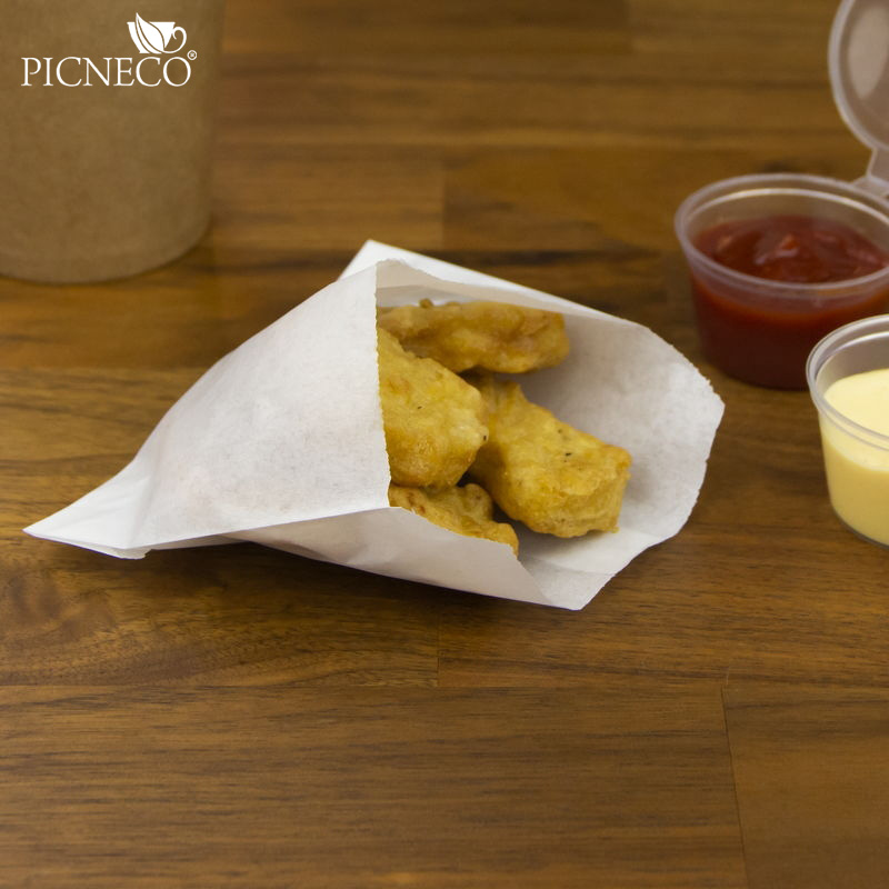 товар Бумажный плоский пакет для картофеля-фри, белый 115*100 мм KLD015