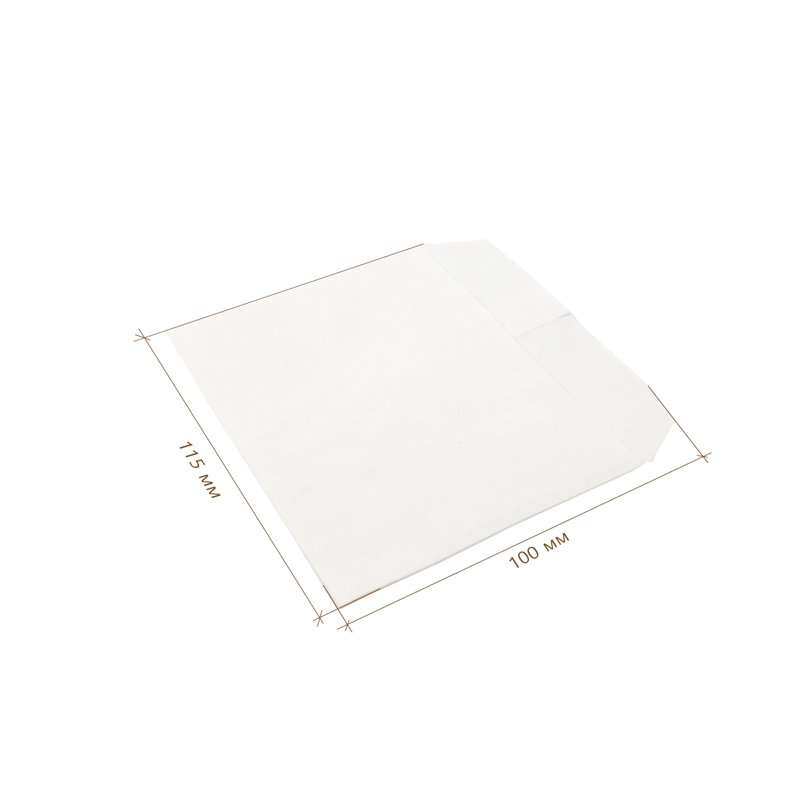 товар Бумажный плоский пакет для картофеля-фри, белый 115*100 мм KLD015