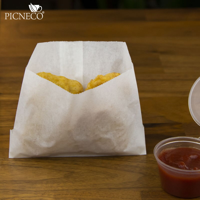 товар Бумажный плоский пакет для картофеля-фри, белый 115*100 мм KLD015