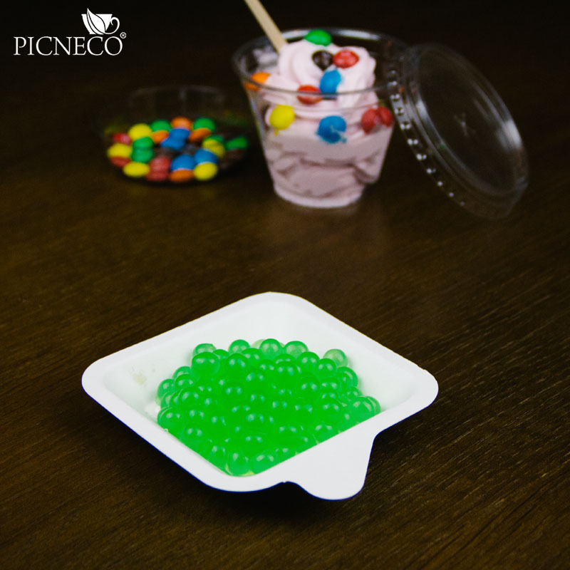 товар Тарелка квадратная для фуршета 100 мм из сахарного тростника, дегустационная TL040