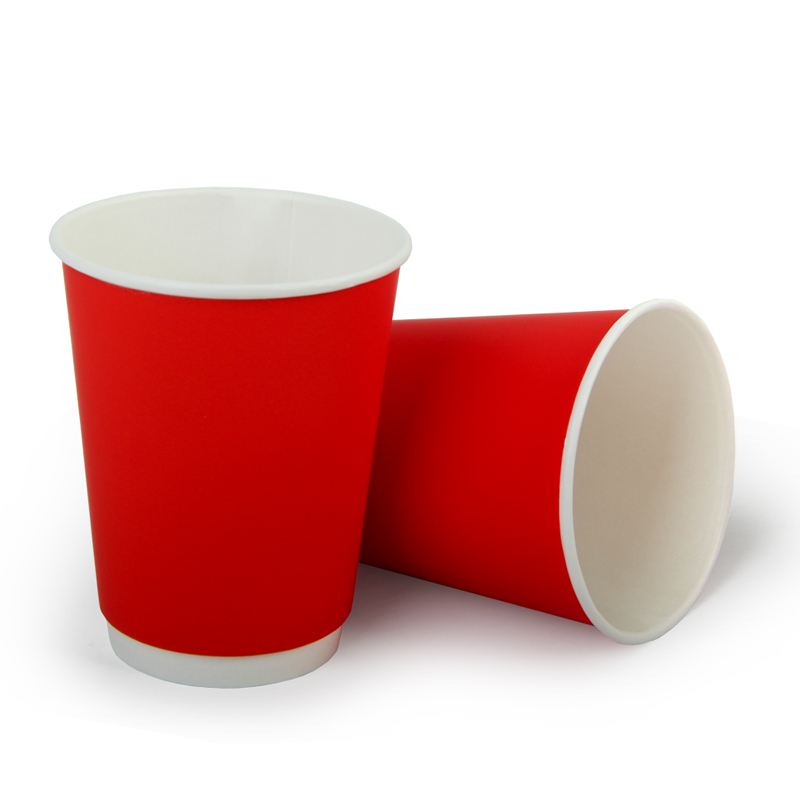 товар Бумажный двухслойный стакан 350 мл красный софт тач STDR035st