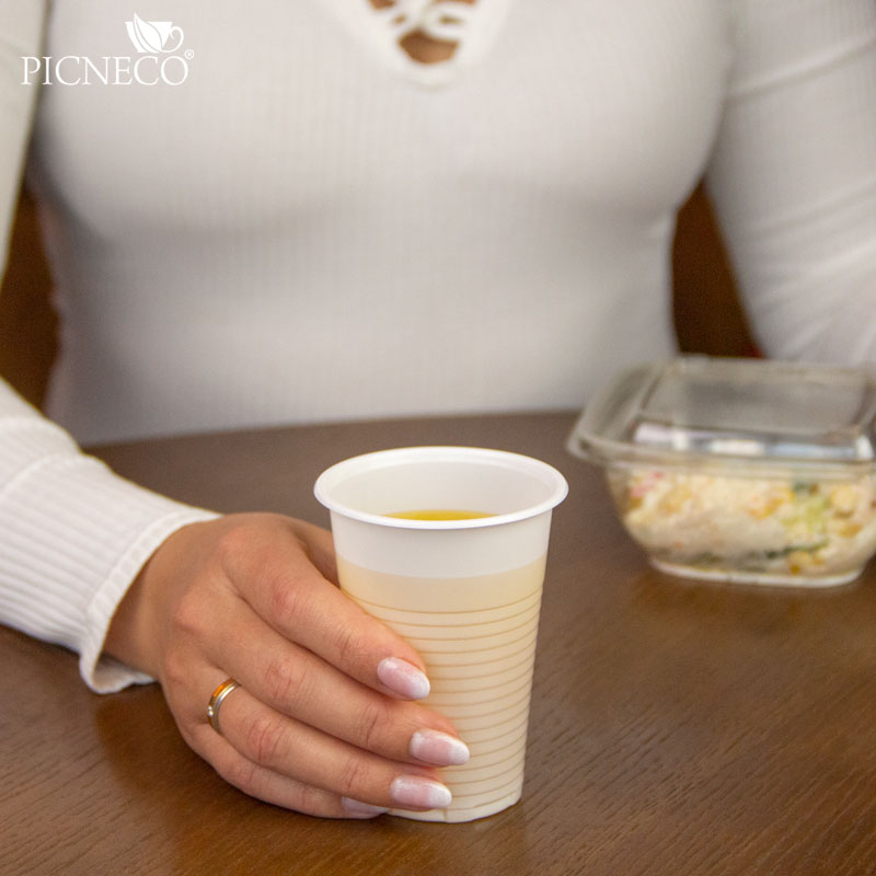 товар Стакан пластиковый 200 мл одноразовый белый V3-2001