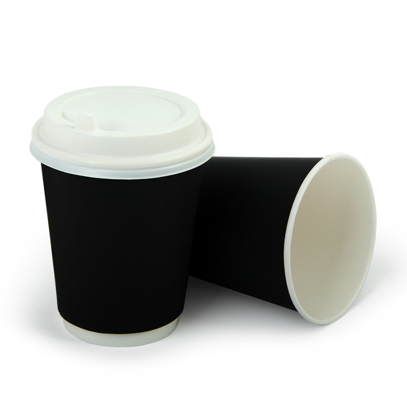 товар Бумажный двухслойный стакан 250 мл черный софт тач STDC025st