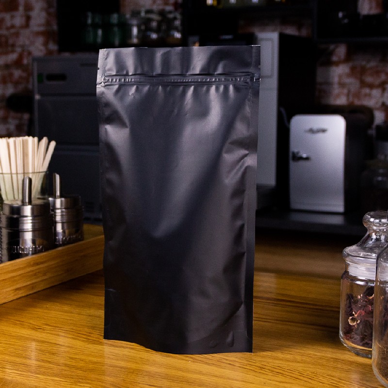 товар Дой-пак металлизированный пакет 170*300 мм, черный матовый, зип-лок замок ZL170Cm