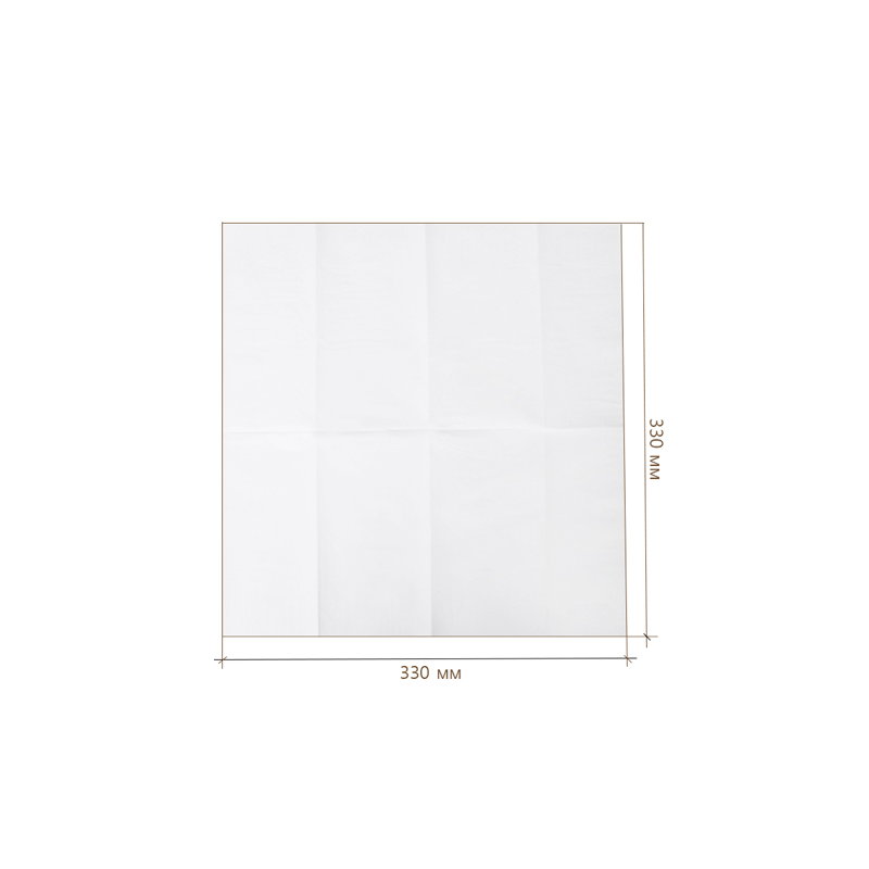 товар Салфетки 33х33 см, 2 слоя, 1/8 сложения, белые, [200 шт в пачке] SL3333B