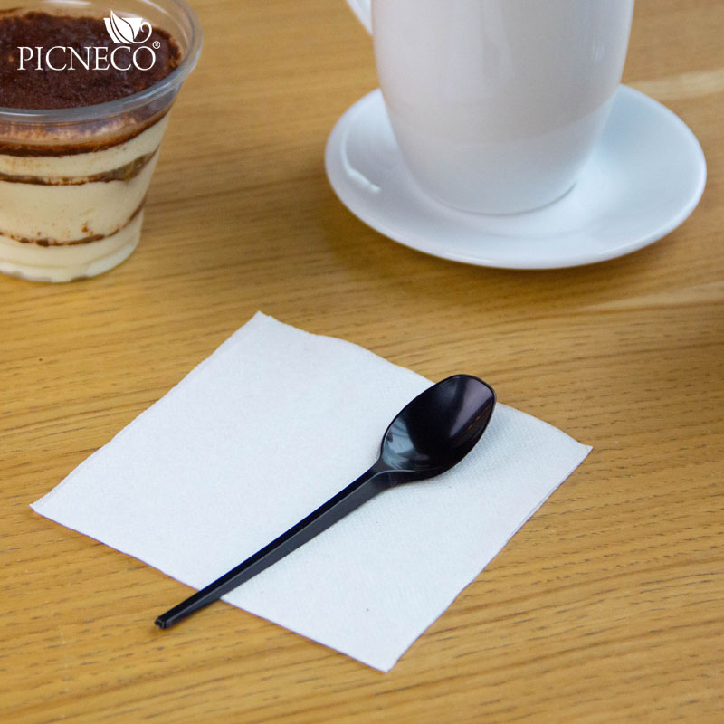 товар Пластиковая чайная черная ложка ПРЕМИУМ, 130 мм SPP204C